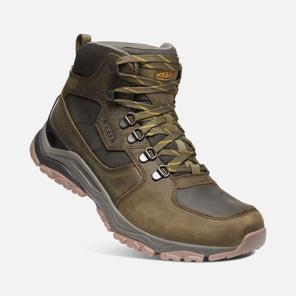 Bottes de Randonnée Keen Homme Vert Olive | Innate Cuir Waterproof | TFVGP-5908